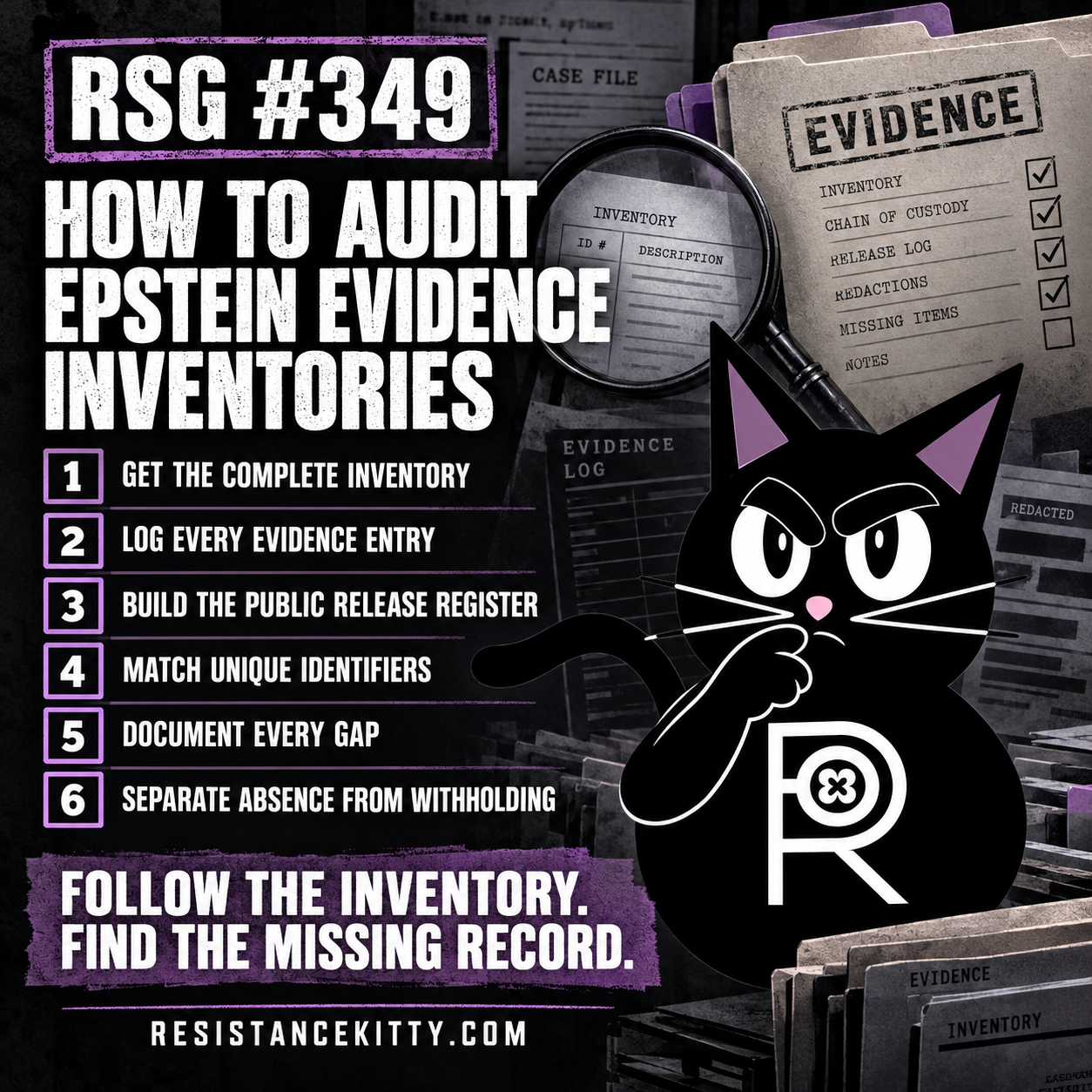 RSG #349: How To Audit Epstein Evidence Inventories Against Public Releases