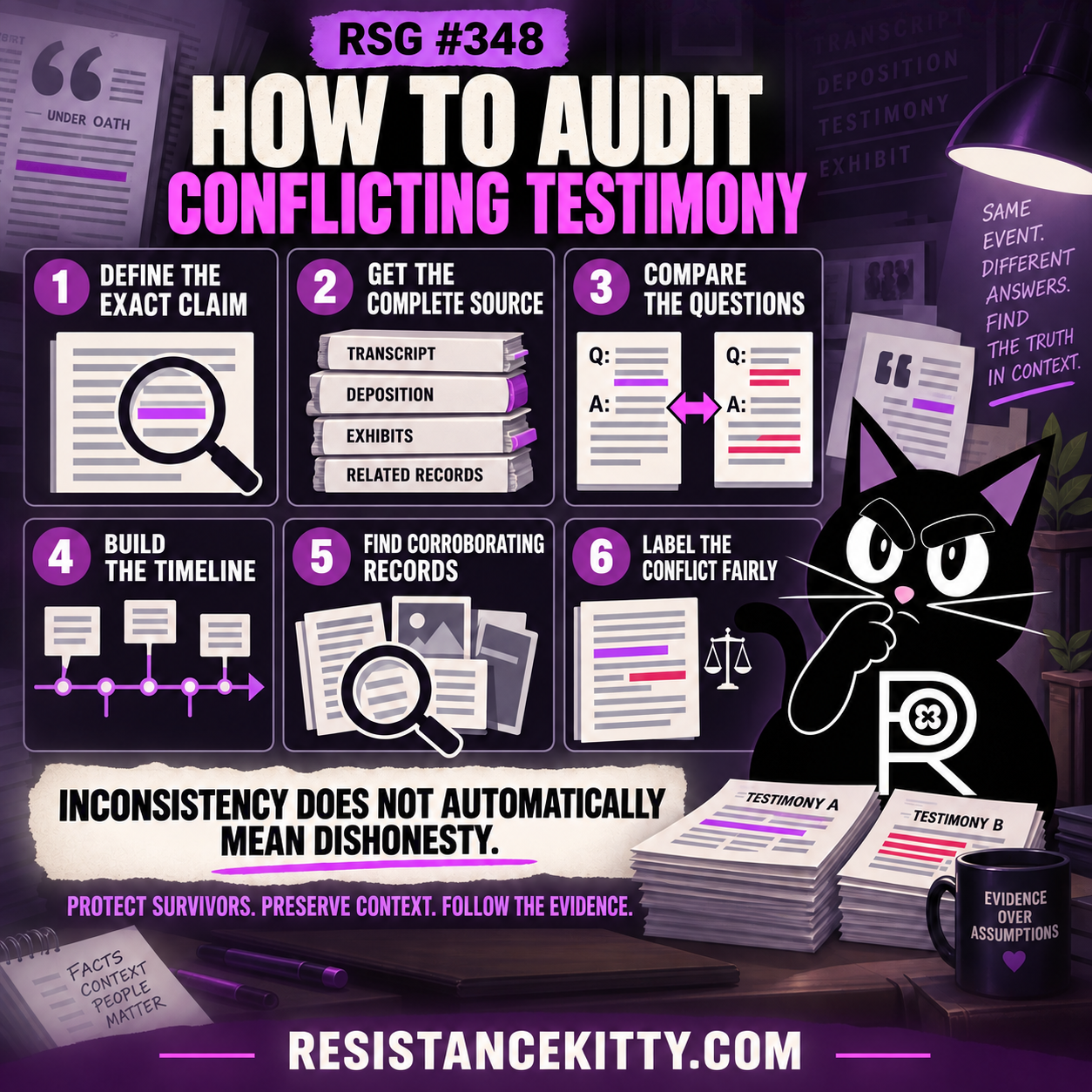 RSG #348: How To Audit Conflicting Testimony Across Epstein Investigations