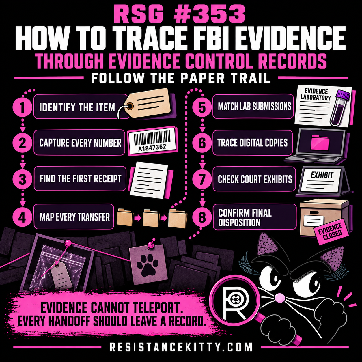RSG #353: How To Trace FBI Evidence Through Evidence Control Records